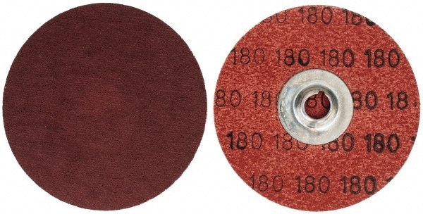 Merit Abrasives 69957399658 Quick-Change Disc: Power-Lock Type 2, 3" Disc Dia, 180 Grit, Aluminum Oxide, Coated Image