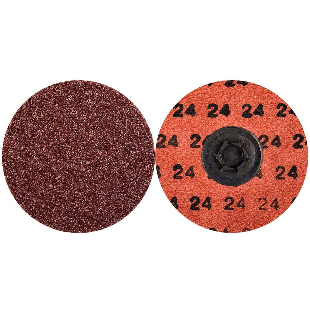 Merit Abrasives 69957399785 Quick-Change Disc: Power-Lock Type 1, 3" Disc Dia, 24 Grit, Aluminum Oxide, Coated 