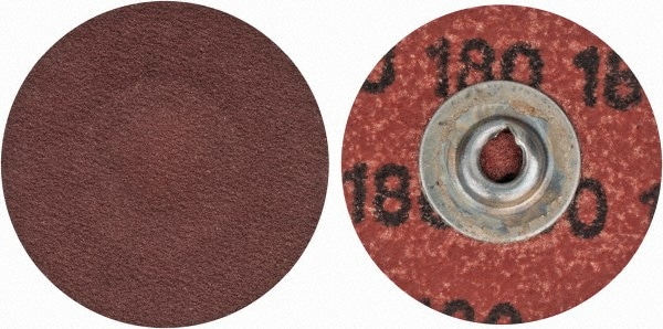 Merit Abrasives 69957399634 Quick-Change Disc: Power-Lock Type 2, 1-1/2" Disc Dia, 180 Grit, Aluminum Oxide, Coated Image