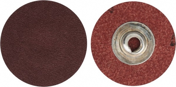 Merit Abrasives 69957399632 Quick-Change Disc: Power-Lock Type 2, 1-1/2" Disc Dia, 120 Grit, Aluminum Oxide, Coated Image