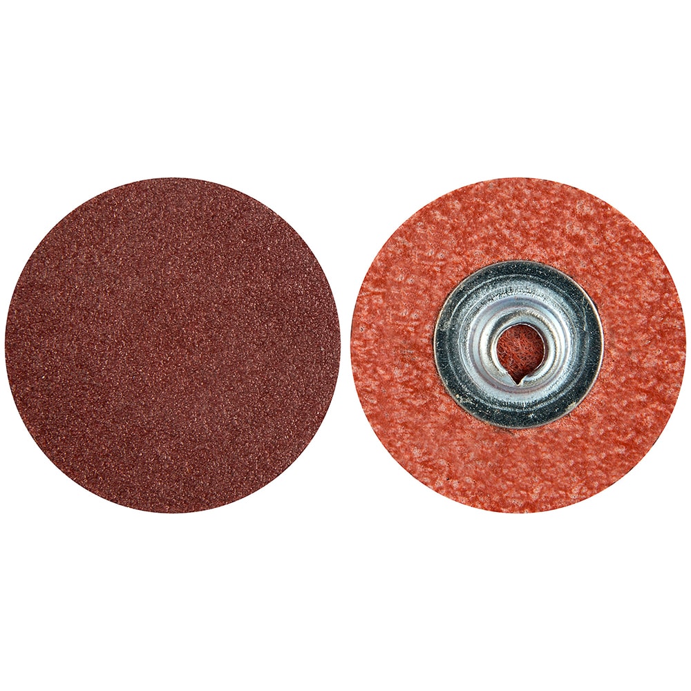 Merit Abrasives 69957399628 Quick-Change Disc: Power-Lock Type 2, 1-1/2" Disc Dia, 50 Grit, Aluminum Oxide, Coated Image