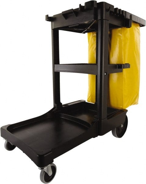 Rubbermaid FG617388BLA Plastic Janitor Cart 