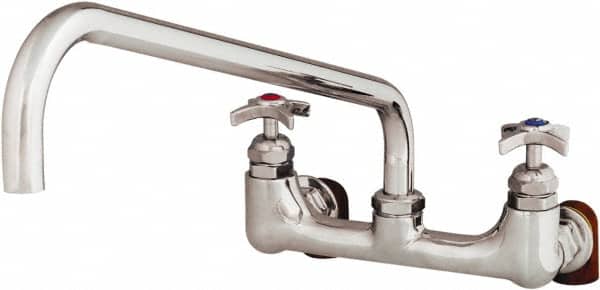 T&S Brass B-0291 Straight Spout, 2 Way Design, Wall Mount, Industrial Sink Faucet 