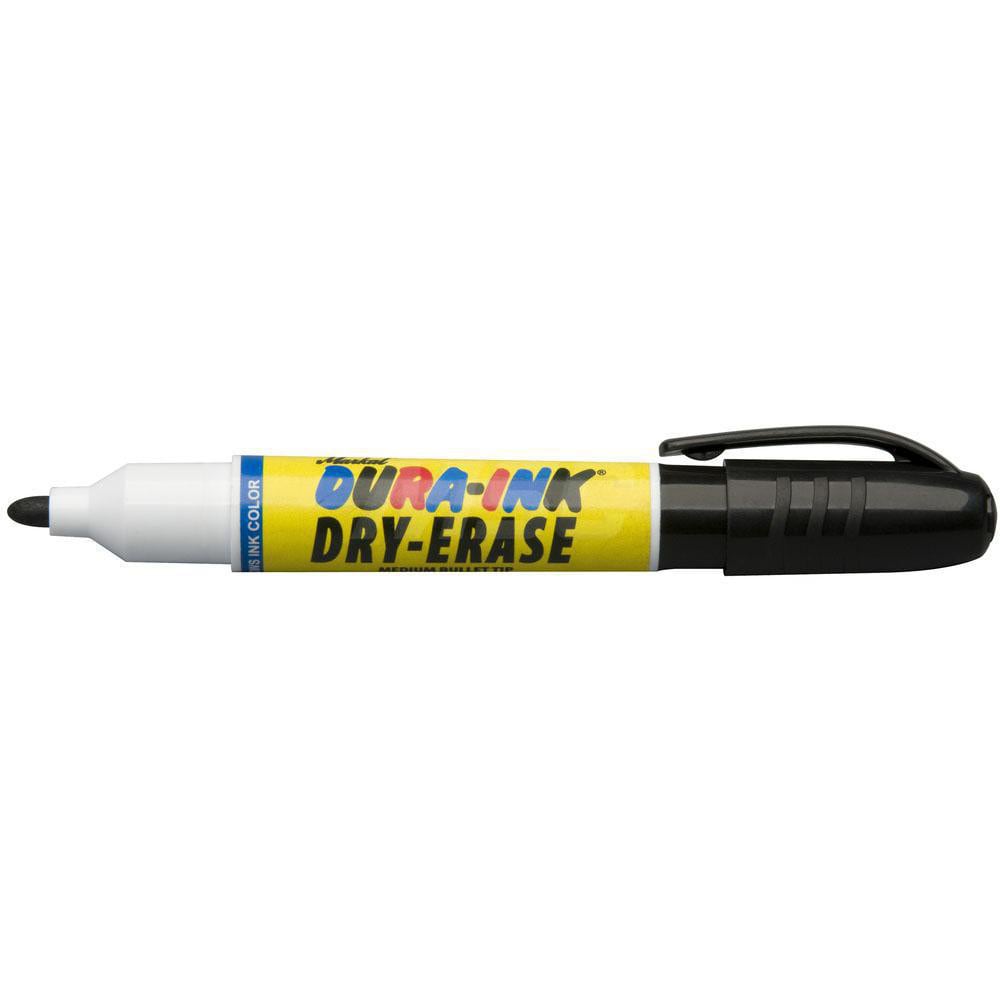 Black 1/8" Bullet Felt-Tip Dry Erase Markers