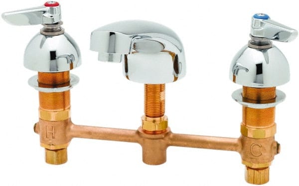 T&S Brass B-2990 Lever Handle, Deck Mounted Bathroom Faucet 