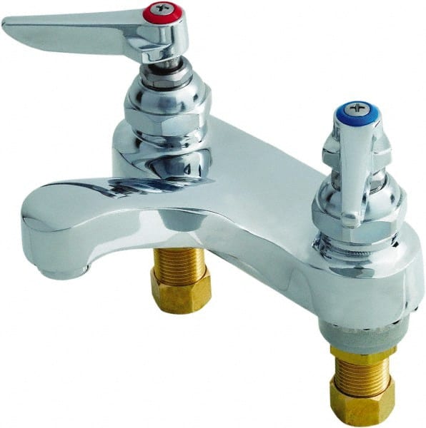T&S Brass B-0871 Lever Handle, Deck Mounted Bathroom Faucet 