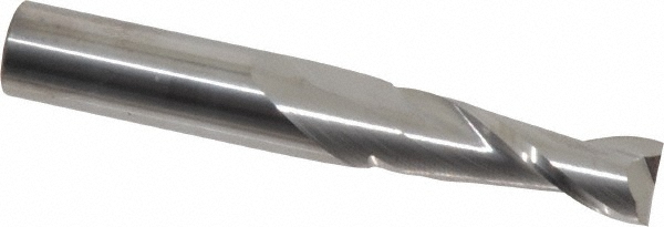 SGS 30341 Square End Mill: 21/64 Dia, 1 LOC, 3/8 Shank Dia, 2-1/2 OAL, 2 Flutes, Solid Carbide Image