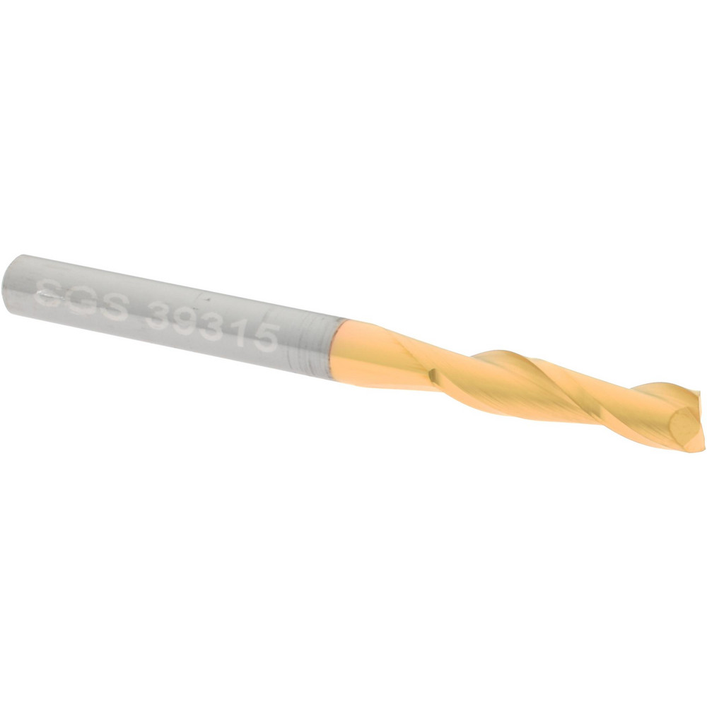 SGS Square End Mill 1/8" Dia, 1/2" LOC, 2 Flute, Solid Carbide MSC