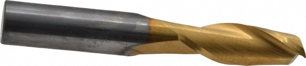 SGS 39345 Square End Mill: 23/64 Dia, 1 LOC, 3/8 Shank Dia, 2-1/2 OAL, 2 Flutes, Solid Carbide Image