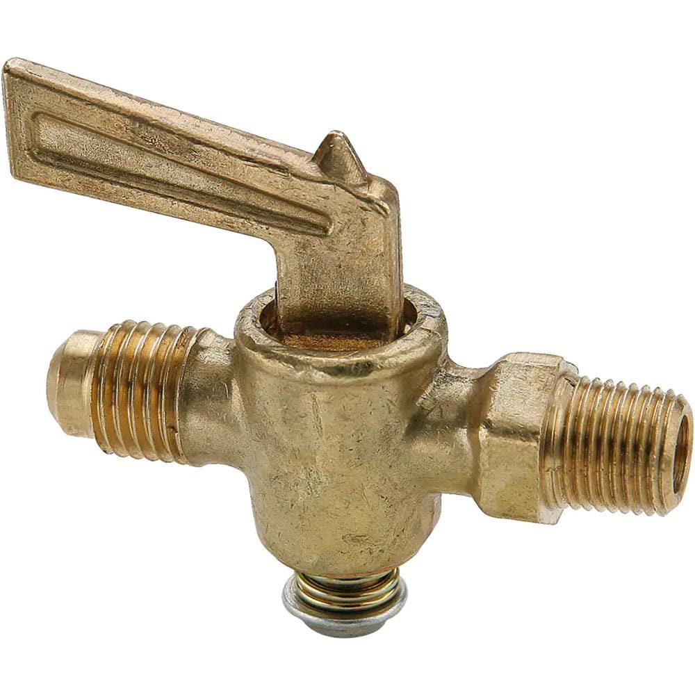 Parker V204F-6-4 1/4" Pipe, 3/8" Tube, Flare to Male Pipe Drain Cock & Shutoff Valve Image