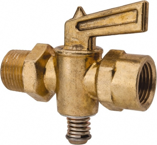 Parker V402P-6-6 3/8" Pipe, Female Pipe to Male Pipe Drain Cock & Shutoff Valve Image