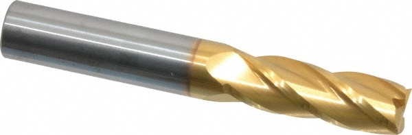 SGS 39141 Square End Mill: 21/64 Dia, 1 LOC, 3/8 Shank Dia, 2-1/2 OAL, 4 Flutes, Solid Carbide Image