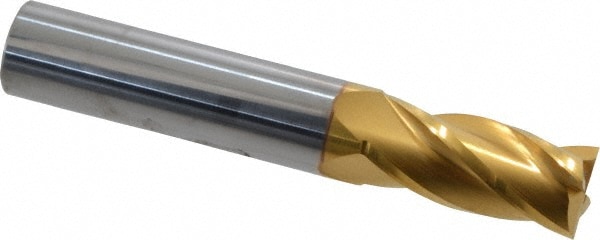 SGS 39161 Square End Mill: 31/64 Dia, 1 LOC, 1/2 Shank Dia, 3 OAL, 4 Flutes, Solid Carbide Image