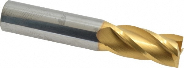 SGS 39167 Square End Mill: 5/8 Dia, 1-1/4 LOC, 5/8 Shank Dia, 3-1/2 OAL, 4 Flutes, Solid Carbide Image