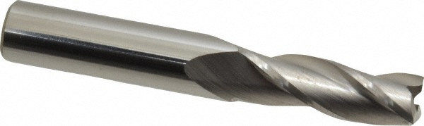 SGS 30543 Square End Mill: 11/32 Dia, 1 LOC, 3/8 Shank Dia, 2-1/2 OAL, 3 Flutes, Solid Carbide Image