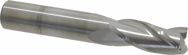 SGS 30555 Square End Mill: 7/16 Dia, 1 LOC, 7/16 Shank Dia, 2-3/4 OAL, 3 Flutes, Solid Carbide Image