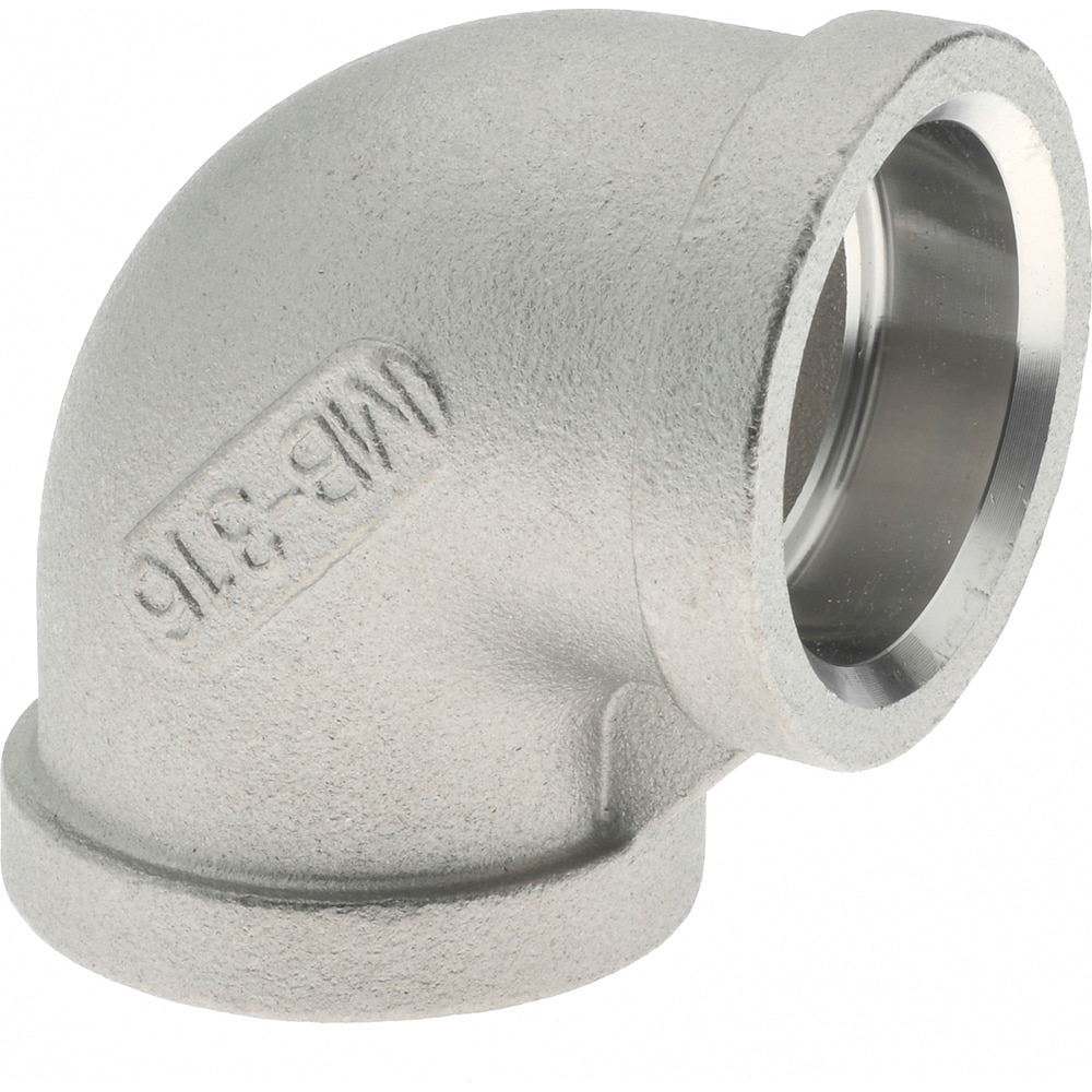 Merit Brass SWM601-12 Pipe 90 ° Elbow: 3/4" Fitting, 316 Stainless Steel Image