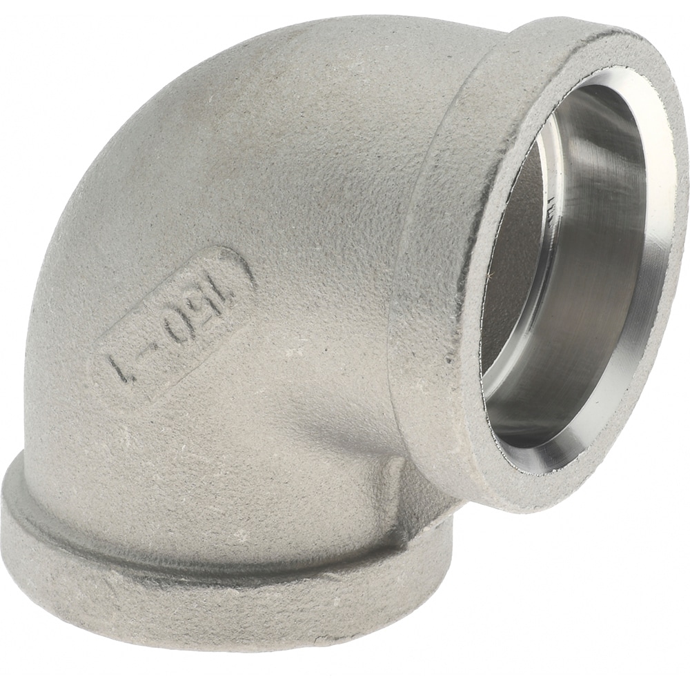 Merit Brass SWM601-16 Pipe 90 ° Elbow: 1" Fitting, 316 Stainless Steel Image