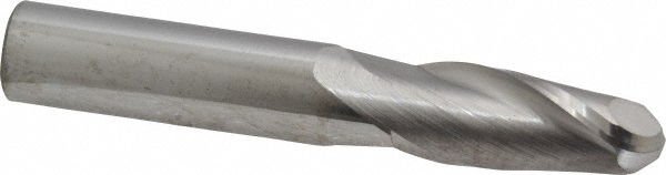 SGS 30356 Ball End Mill: 0.4375" Dia, 1" LOC, 2 Flute, Solid Carbide Image
