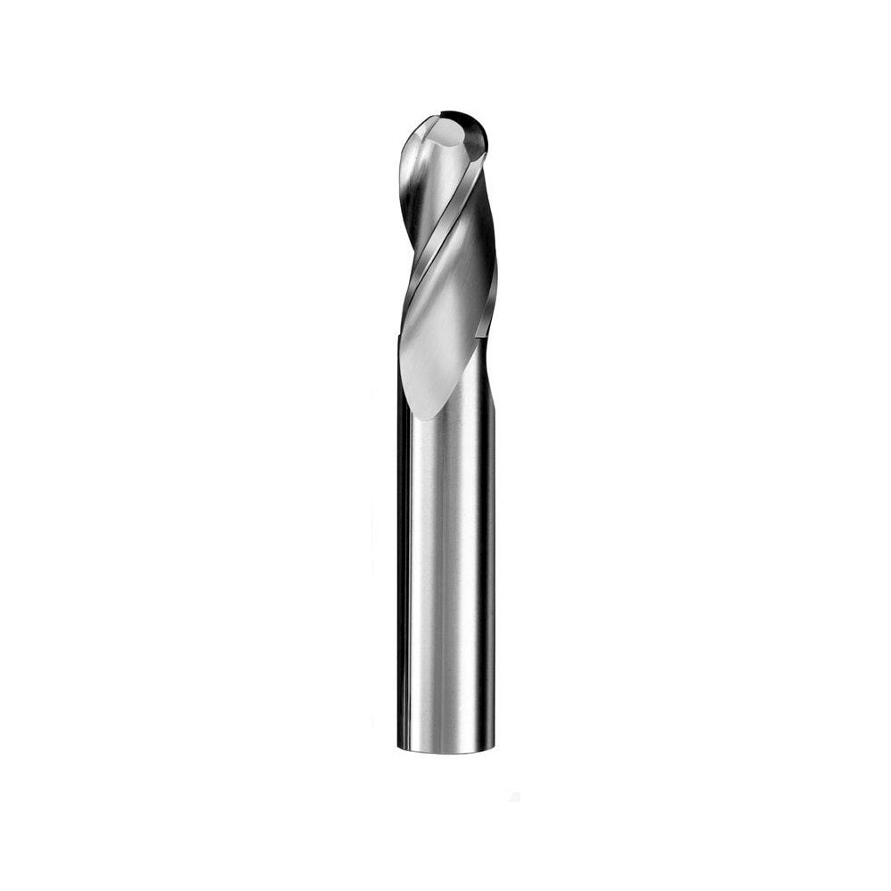 Ball End Mill: 0.1719" Dia, 0.625" LOC, 3 Flute, Solid Carbide