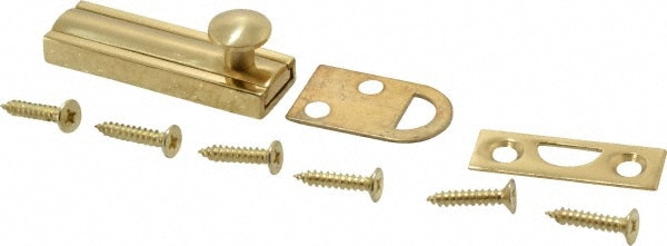 2" Long, 1/2" Wide Brass Slide Bolt