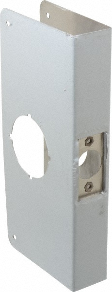 4" Wide x 9" High, Stainless Steel, Door Reinforcer - 1-3/8" Thick Door, 2-3/8" Backset