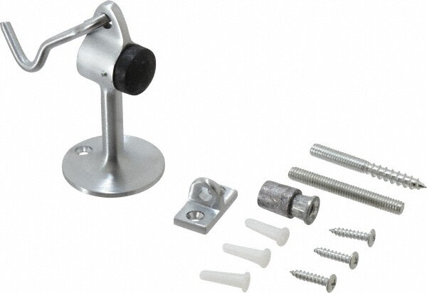 3" Projection Pedestal Door Stop with Hook