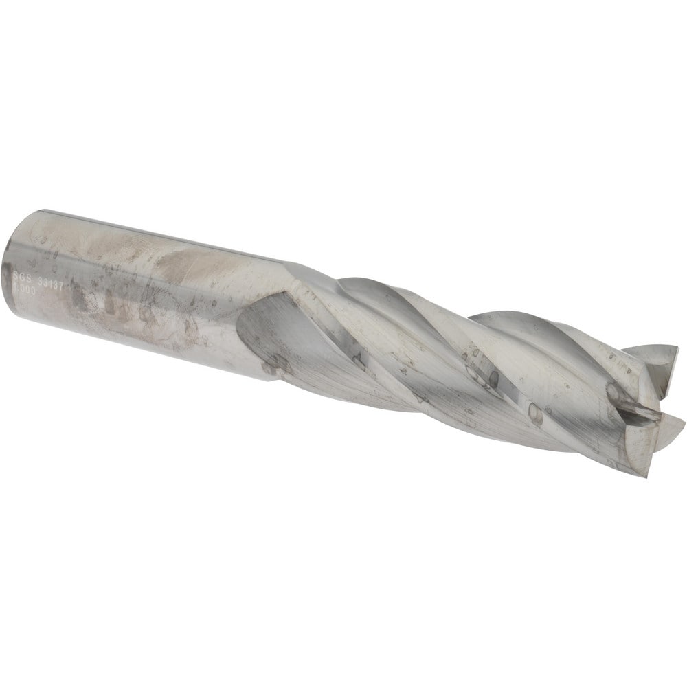 SGS 33137 Square End Mill: 1 Dia, 3 LOC, 1 Shank Dia, 6 OAL, 4 Flutes, Solid Carbide Image