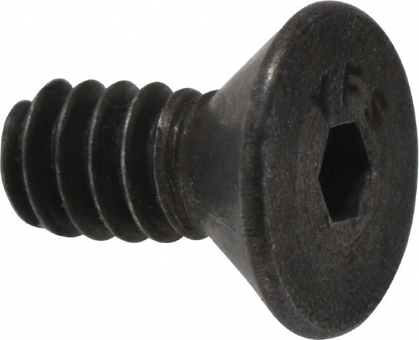 Value Collection 721064PR Flat Socket Cap Screw: #6-32 x 5/16" Long, Alloy Steel, Black Oxide Finish Image