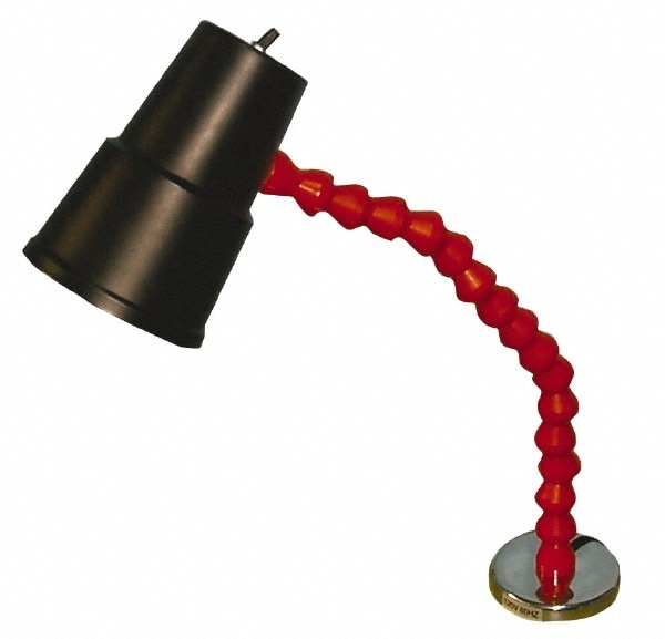 Task Light: Incandescent, 22" Reach, Gooseneck Arm, Black