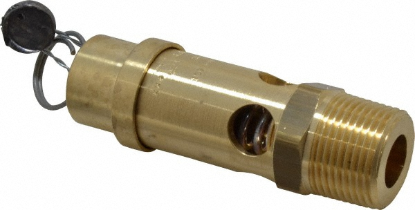 Control Devices ST2533-1A050 ST Series Brass Soft Seat ASME Safety Valve 50 Psi Set Pressure 3 8 Male Npt