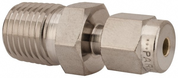 Parker 2MSC4N-316 Compression Tube Connector: 1/4-18" Thread, Compression x MNPT Image