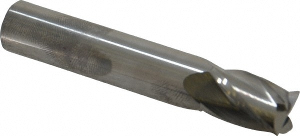 SGS 31619 Square End Mill: 7/16 Dia, 5/8 LOC, 7/16 Shank Dia, 2-1/2 OAL, 4 Flutes, Solid Carbide Image