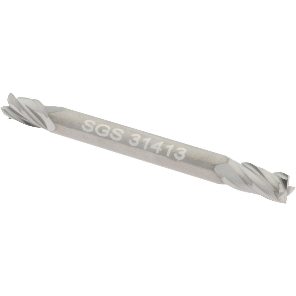 SGS Square End Mill 1/8" Dia, 1/4" LOC, 4 Flute, Solid Carbide MSC