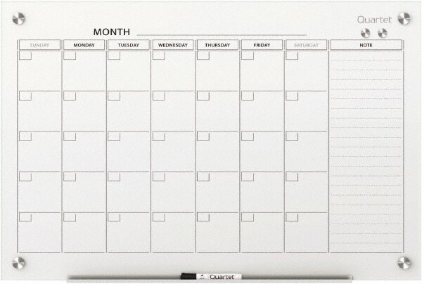 24" High x 36" Wide Magnetic Dry Erase Calendar