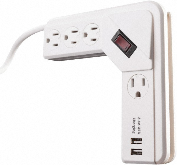 Woods PRO 4 Outlets, 125 Volts, 15 Amps, 4' Cord, Power Outlet Strip