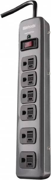 Woods PRO 41546 6 Outlets, 125 Volts, 15 Amps, 3 Cord, Power Outlet Strip 