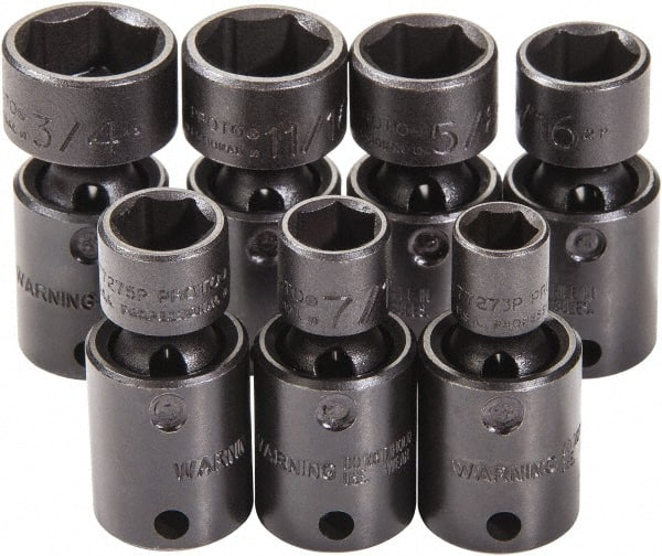 Klutch Universal Joint Impact Socket Set - 24-Pc. 1/2in. Drive