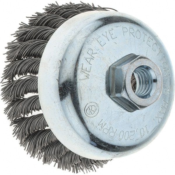 Value Collection - Cup Brush: 6″ Dia, 0.008″ Wire Dia, Steel, Crimped -  04186425 - MSC Industrial Supply