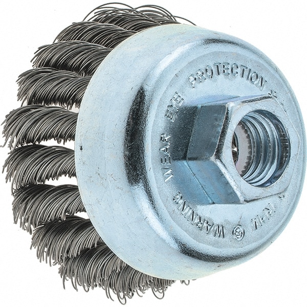 Tru-Maxx 88538 Cup Brush: 2-3/4" Dia, 0.014" Wire Dia, Steel, Knotted Image