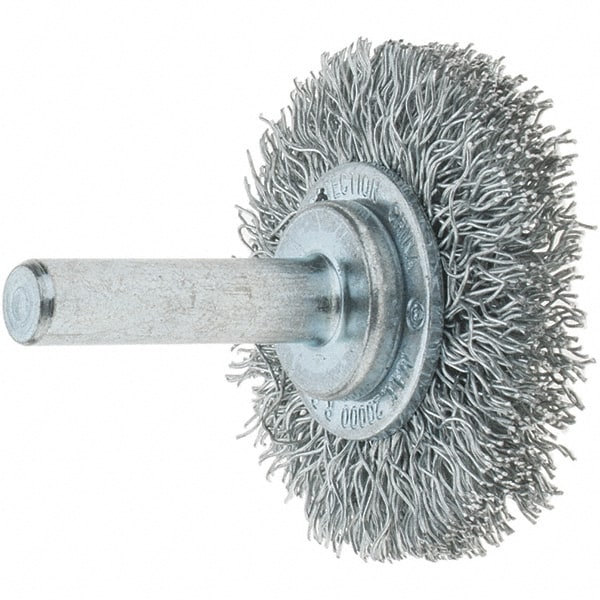 Wheel Brush: 1-1/2" Wheel Dia, Crimped