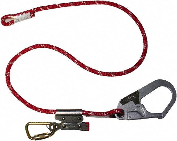 Lanyards & Lifelines; Load Capacity: 310lb ; Type: Positioning & Restraint Lanyard ; Anchorage End Connection: Locking Rebar Hook ; Harness Connection: Carabiner ; For Arc Flash Work: No ; Material: Braided Nylon