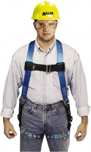 Fall Protection Harnesses: 400 Lb, Single D-Ring Style, Size Universal