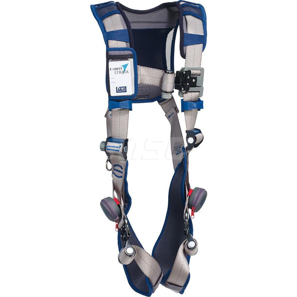 Fall Protection Harnesses: 420 Lb, Vest Style, Size Large, For General Industry, Polyester, Back