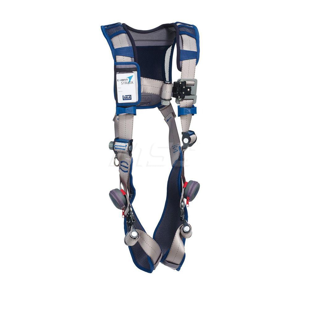Fall Protection Harnesses: 420 Lb, Vest Style, Size Medium, For General Industry, Polyester, Back