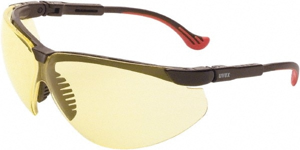 Safety Glass: Anti-Fog & Scratch-Resistant, Polycarbonate, Amber Lenses, Full-Framed, UV Protection