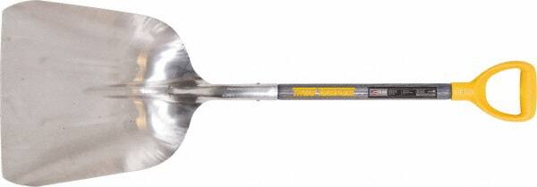 Scooping Shovel: Aluminum, Square, 19.13" Blade Length, 15" Blade Width