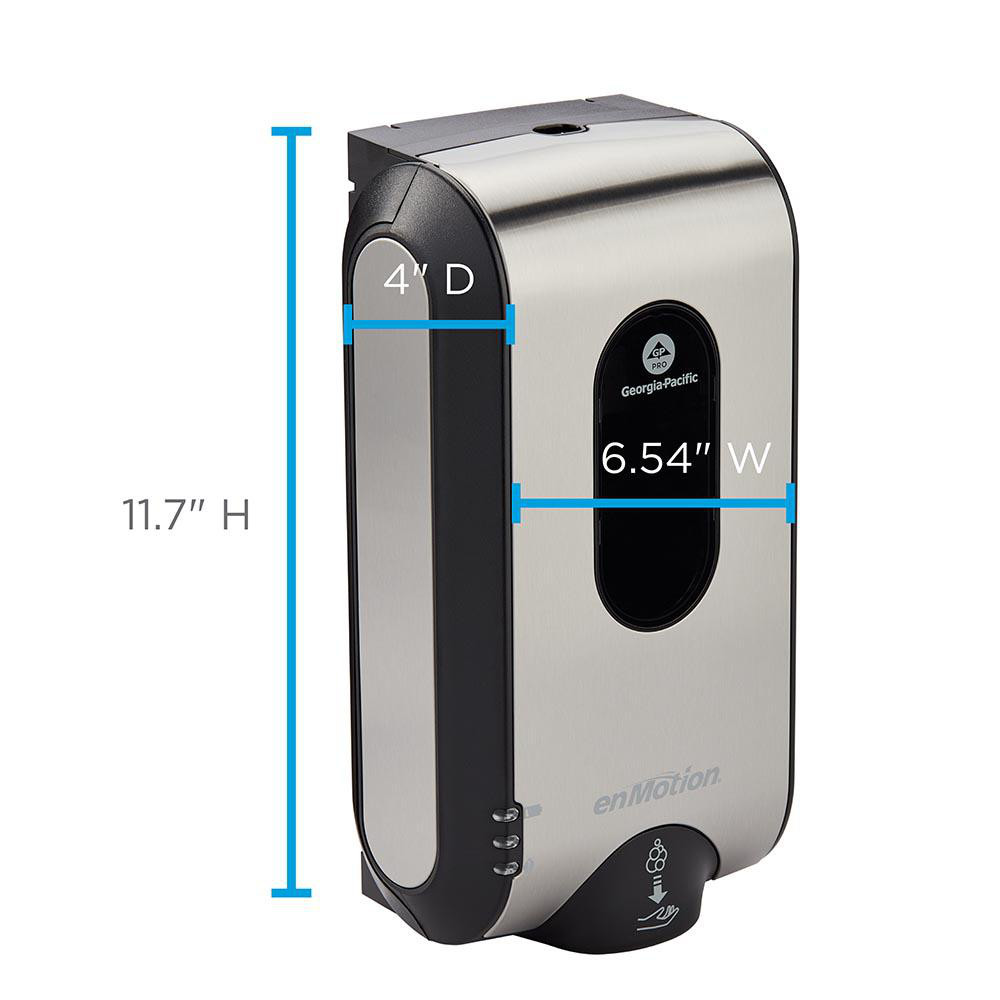 Georgia-Pacific Enmotion Gen2 Touchless Soap & Sanitizer Dispenser – Automatic, Black, 1-Pack For Restrooms & Kitchens