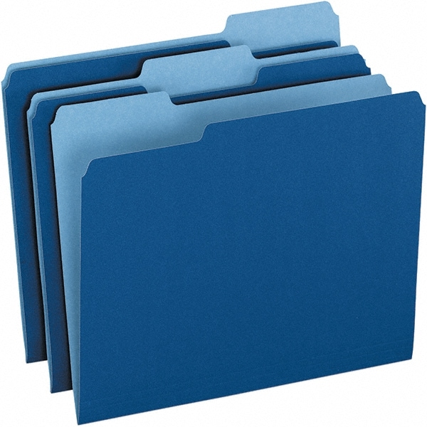 Pendaflex - File Folders with Top Tab: Letter, Navy Blue, 100/Pack ...