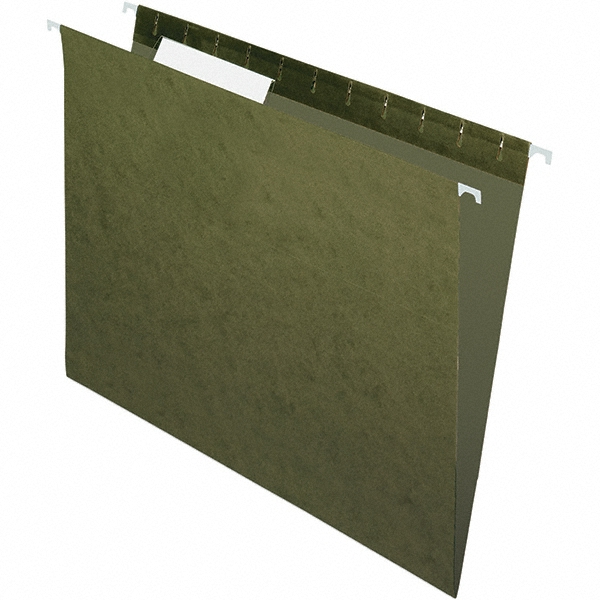 Pendaflex Pack of (25), 91/4 x 117/8", Letter Size, Standard Green, Hanging File Folders